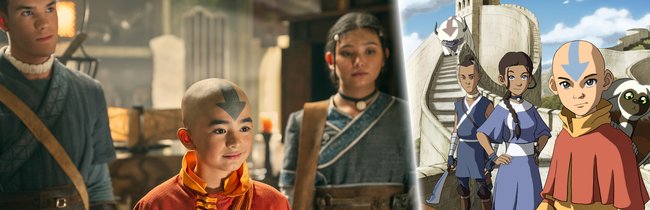 „Avatar“: So sehen die Figuren der Netflix-Serie im Vergleich zum „Herr der Elemente“-Original aus