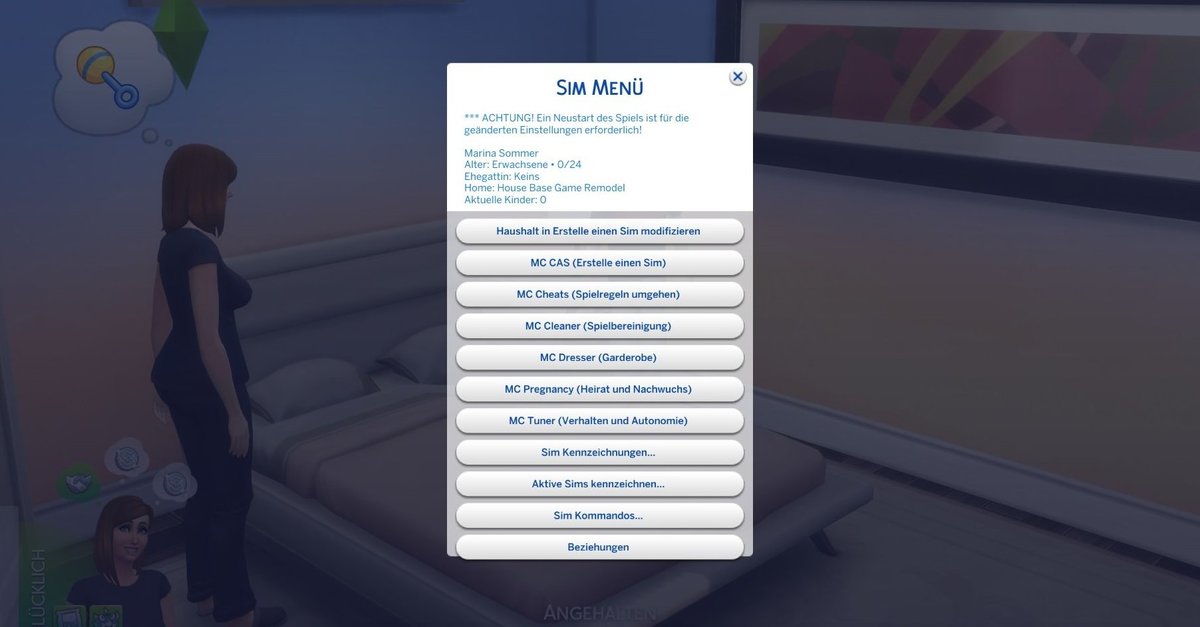 Sims 4 MC Command Center das Modul zum Cheaten