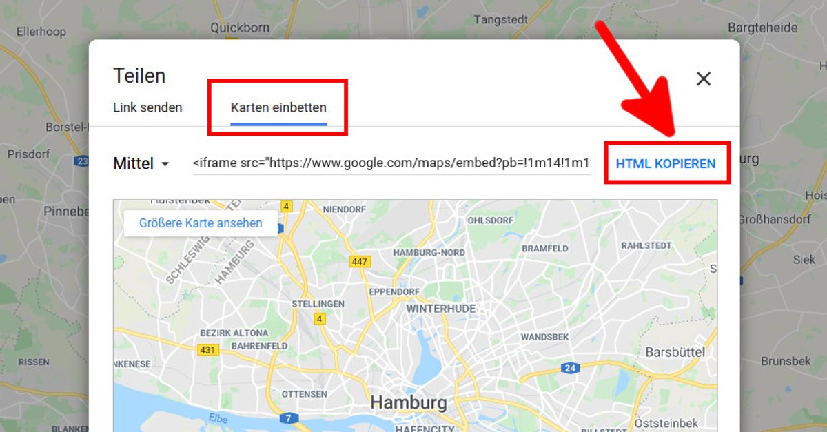 Google Maps einbinden (Karte, Route, Street-View) – so geht's