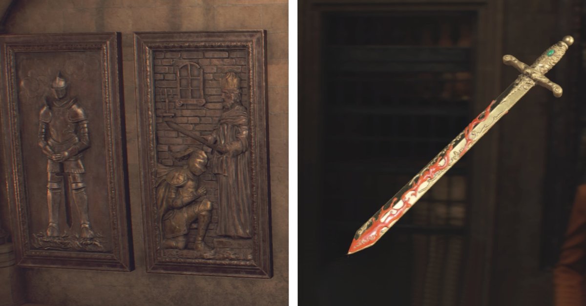 Solve swords puzzles with four pictures in Resident Evil 4 Remake