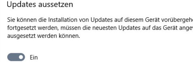 Windows-10-Updates für 35 Tage aussetzen