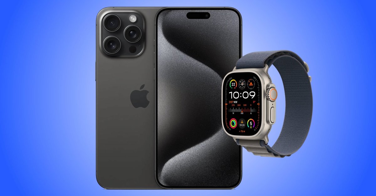 MegaDeal bei o2 iPhone 15 Pro Max und Watch Ultra 2 mit Tarif für nur 1