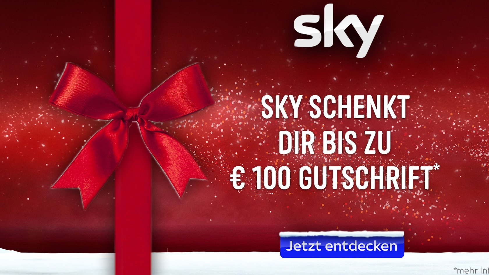 Holt euch Sky und erhaltet bis zu 100 Euro Gutschrift